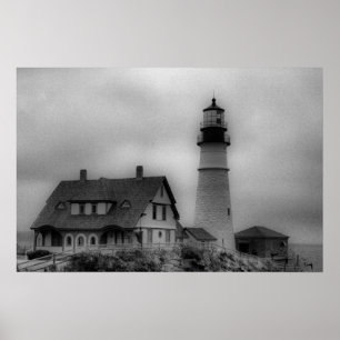 Portland Head Leuchtturm, Cape Elizabeth ME Leinwa Poster