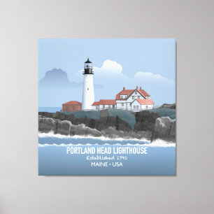 Portland Head Leuchtturm Leinwanddruck
