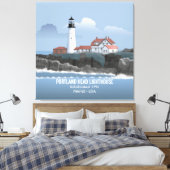 Portland Head Leuchtturm Leinwanddruck (Insitu (Schlafzimmer))