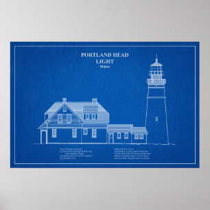 Portland Head Leuchtturm - Maine – AD Poster