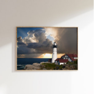 Portland Head Leuchtturm Maine Foto Poster
