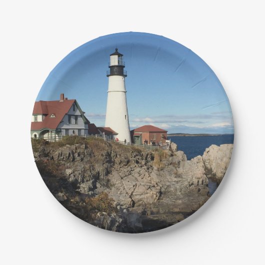 Portland Head Leuchtturm Maine Pappteller (Vorderseite)