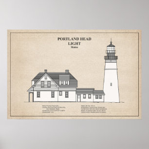 Portland Head Leuchtturm - Maine - SBD Poster