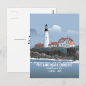 Portland Head Leuchtturm Postkarte (Vorne/Hinten)