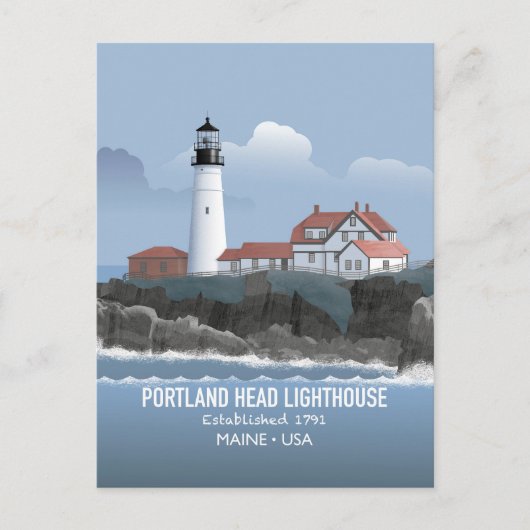 Portland Head Leuchtturm Postkarte (Vorderseite)
