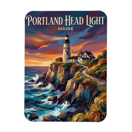Portland Head Leuchtturm USA Magnet (Vertikal)