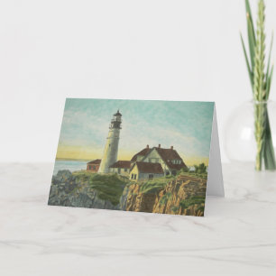 Portland Head Light Aquarell Dankeskarte