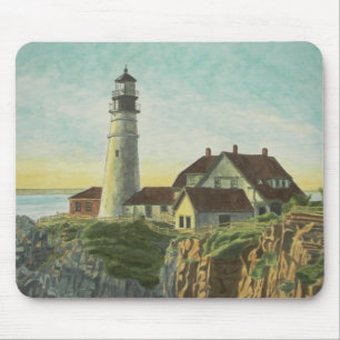 Portland Head Light Aquarell Mousepad