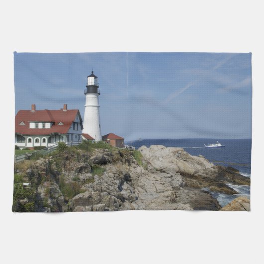 Portland Head Light, Cape Elizabeth, Maine, Handtuch (Horizontal)