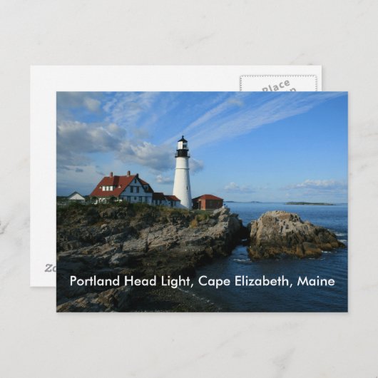 Portland Head Light, Cape Elizabeth, Maine Postkarte (Vorne/Hinten)