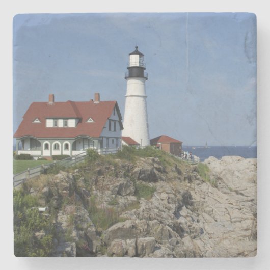 Portland Head Light, Cape Elizabeth, Maine, Steinuntersetzer (Vorderseite)