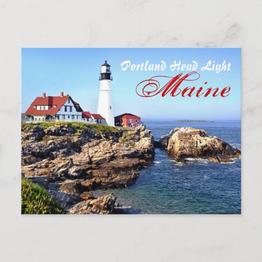 Portland Head Light, Cape Elizabeth, Maine, USA Postkarte (Vorderseite)