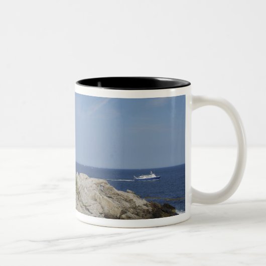 Portland Head Light, Cape Elizabeth, Maine, Zweifarbige Tasse (Rechts)