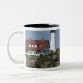 Portland Head Light, Cape Elizabeth, Maine, Zweifarbige Tasse (Links)