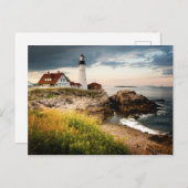 Portland Head Light | Cape Elizabeth ME Postkarte (Vorne/Hinten)