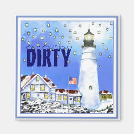 Portland Head Light Dishwasher Magnet Dirty #2