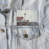 Portland Head Light in Nebel Button (Insitu)