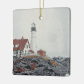 Portland Head Light in Nebel Keramikornament (Links)