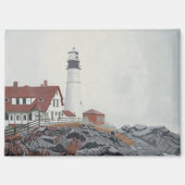 Portland Head Light in Nebel Magnet (Vorderseite)