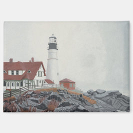 Portland Head Light in Nebel Magnet