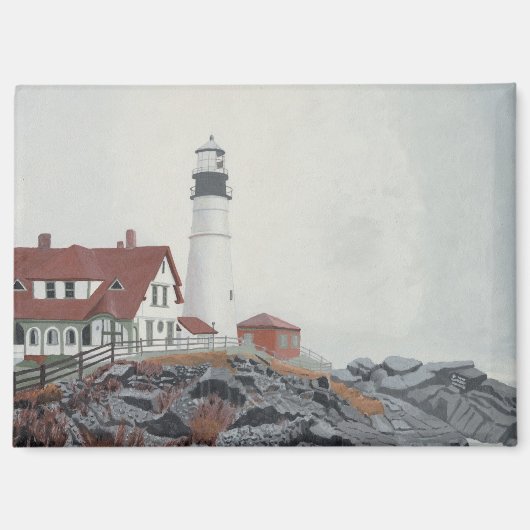 Portland Head Light in Nebel Magnet (Vorderseite)