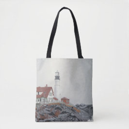 Portland Head Light in Nebel Tasche