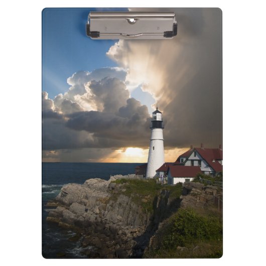 Portland Head Light Lighthouse, Maine, Clipboard Klemmbrett (Vorderseite)