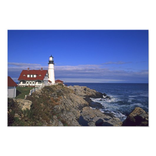 Portland Head Light Lighthouse Maine Fotodruck (Vorne)