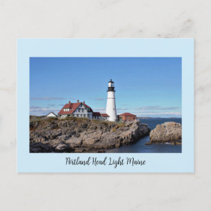 Portland Head Light Lighthouse Postcard Feiertagspostkarte