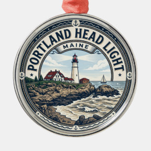 Portland Head Light Maine Ornament Aus Metall