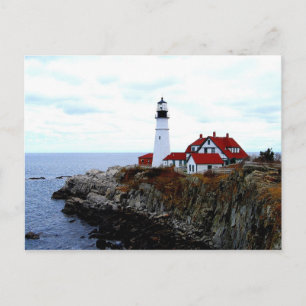 Portland Head Light, Maine, Postcard Postkarte