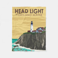 Portland Head Light Maine Vintag Art