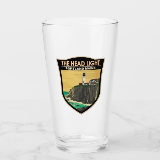 Portland Head Light Maine Vintag Art Glas (Vorderseite)