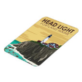 Portland Head Light Maine Vintag Art Magnet (Linke Seite)