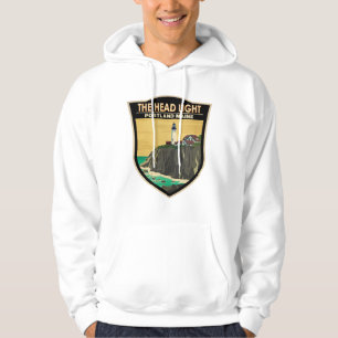 Portland Head Light Maine Vintage Kunst Hoodie