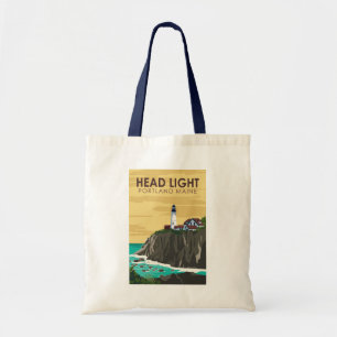 Portland Head Light Maine Vintage Kunst Tragetasche