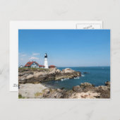 Portland Head Light ovelooking Casco Bay Postkarte (Vorne/Hinten)