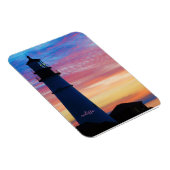 Portland Head Light Pink Sunrise Maine Lighthouse Magnet (Rechte Seite)