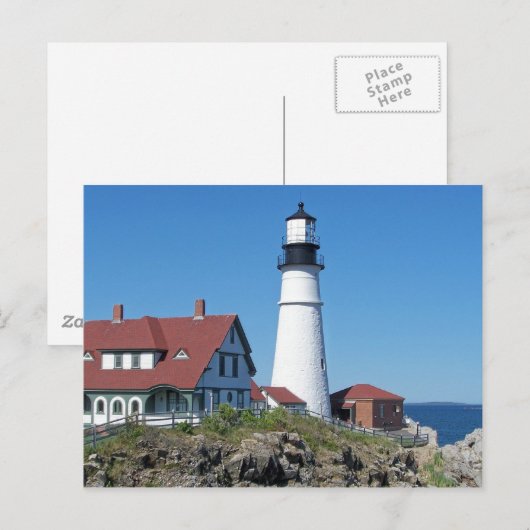 Portland Head Light Postkarte (Vorne/Hinten)