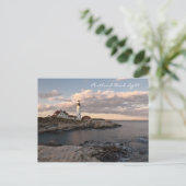 Portland Head Light Sunset Postkarte (Stehend Vorderseite)
