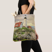 Portland Head Light Tote Bag mit verschiedenen Fot Tasche (Von Nahem)