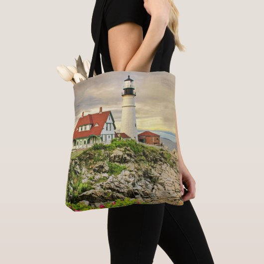 Portland Head Light Tote Bag mit verschiedenen Fot Tasche (Von Nahem)