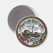 Portland Head Light USA Magnet (Vorderseite/Rückseite)