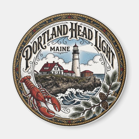 Portland Head Light USA Magnet (Vorne)