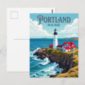 Portland Head Light USA Postkarte (Vorne/Hinten)