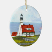 PORTLAND HEAD LIGHT von Brigid O'Neill Hovey Keramik Ornament (Rechts)