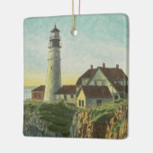 Portland Head Light Watercolor Keramikornament (Links)
