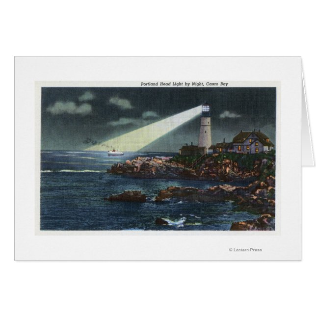 Portland Head Lighthouse in der Nacht (Vorderseite (Horizontal))
