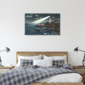 Portland Head Lighthouse in der Nacht Leinwanddruck (Insitu (Schlafzimmer))