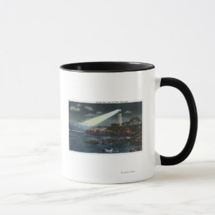 Portland Head Lighthouse in der Nacht Tasse